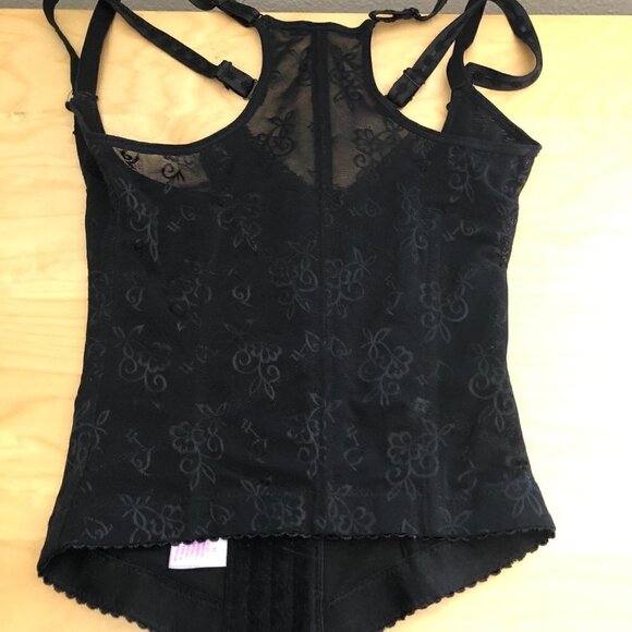 Lola Bird Floral Lace Corset Bustier - Semi Sheer Witchy Goth Steampunk - Picture 7 of 7